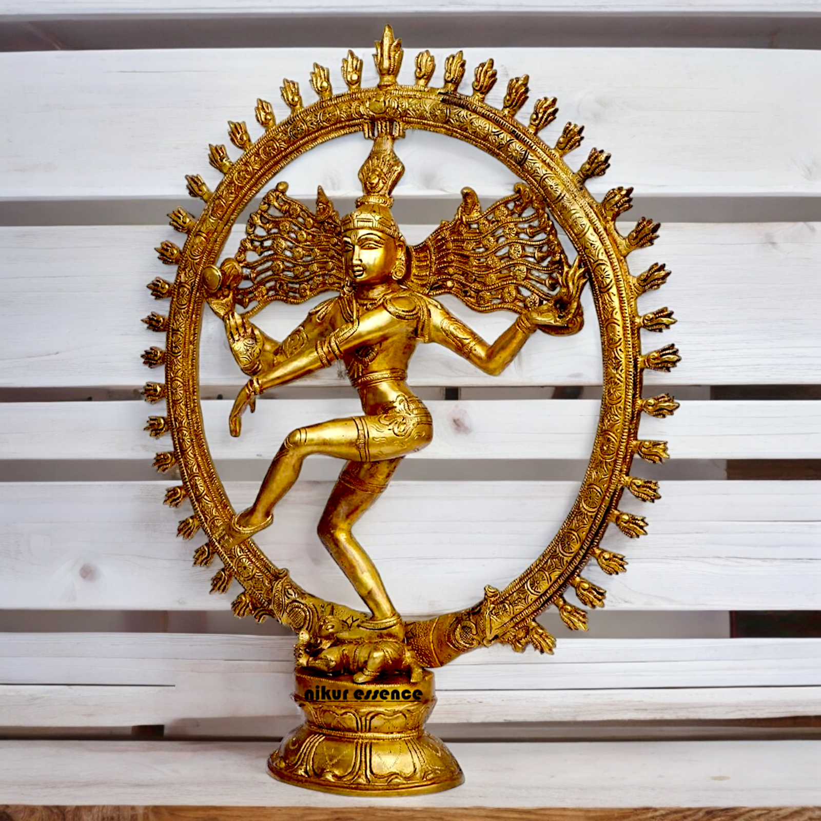 Buy Nataraja Shiva Dance Solid Brass idol - 19 inches Nikuressence