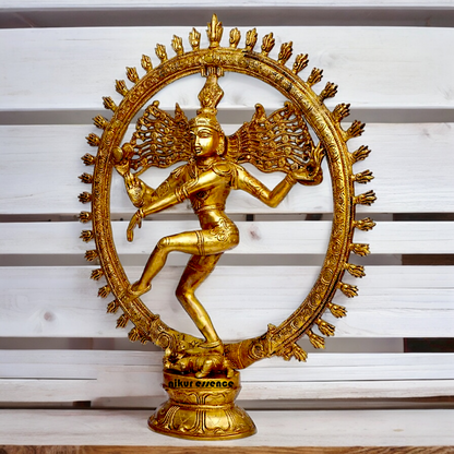 Buy Nataraja Shiva Dance Solid Brass idol - 19 inches Nikuressence