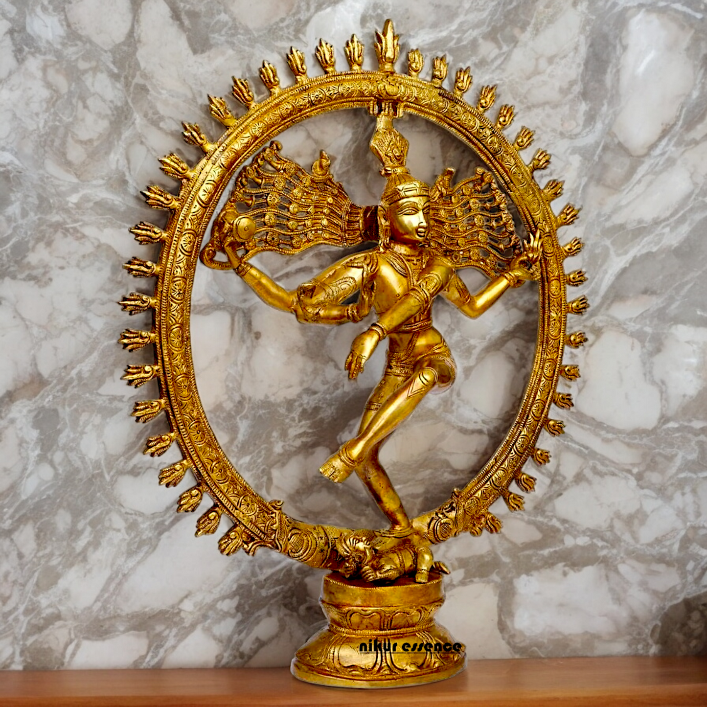 Buy Nataraja Shiva Dance Solid Brass idol - 19 inches Nikuressence