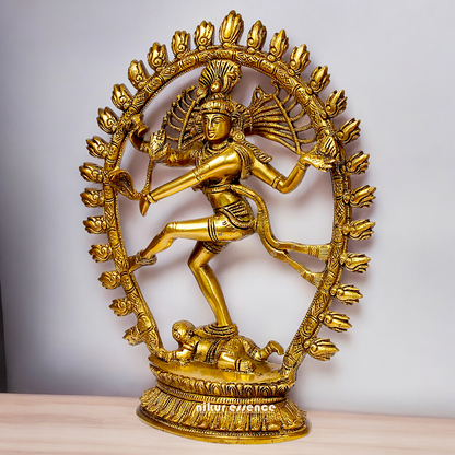 Shop Nataraja Shiv Dance Solid Brass idol - 12 inches Nikuressence