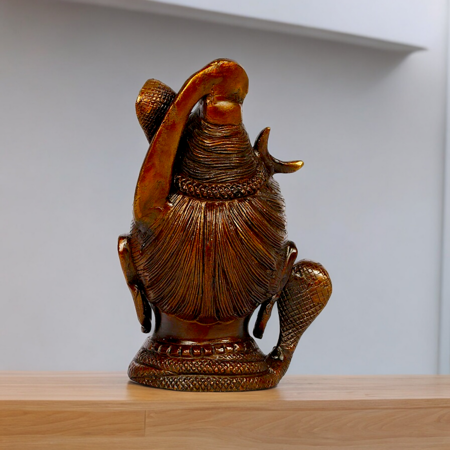 Lord Shiva Face Head Brass idol - 6.5 inches Nikuressence