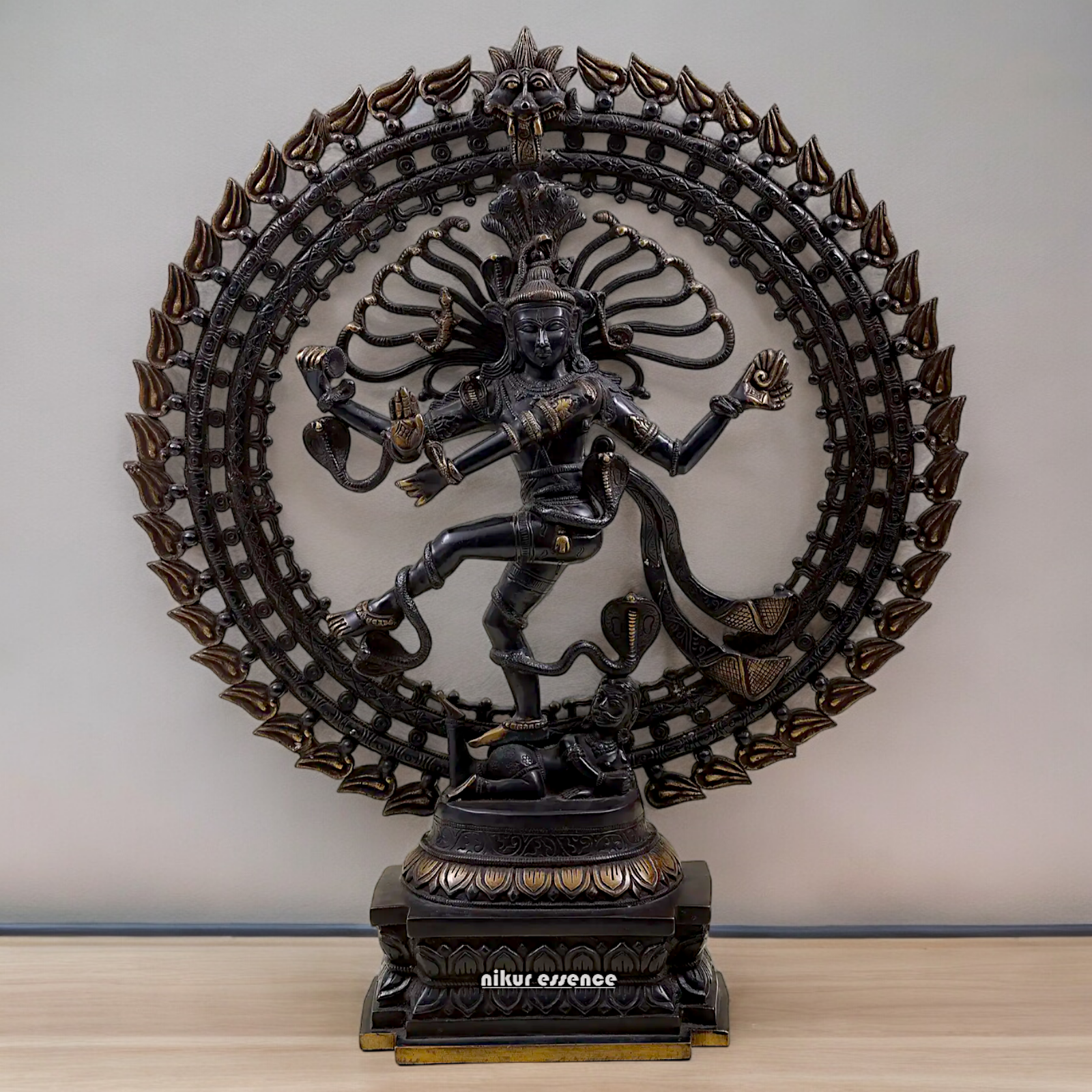 Large Nataraja meditation Shiva Dance Brass idol - 28 inch Nikuressence