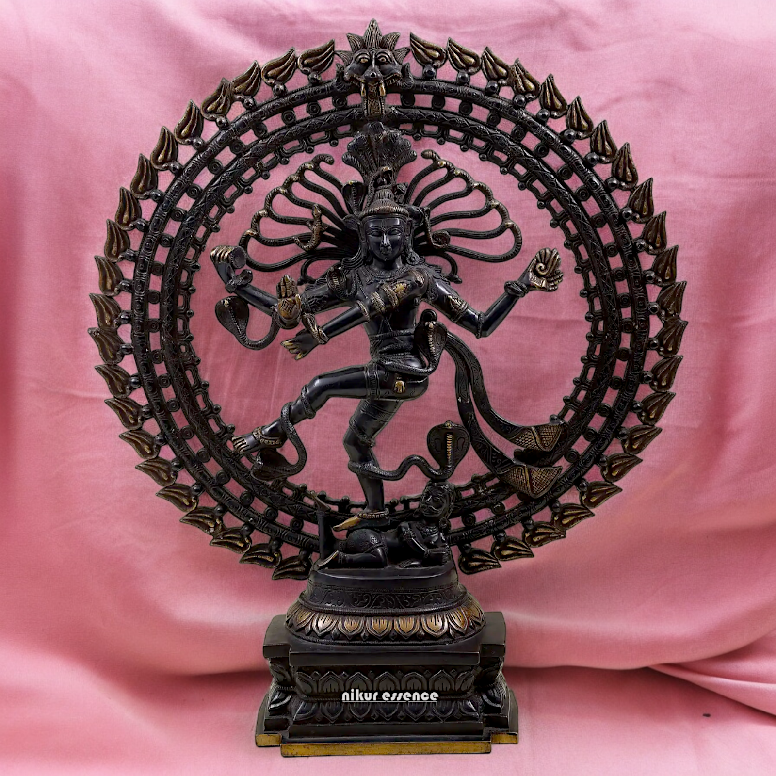 Large Nataraja meditation Shiva Dance Brass idol - 28 inch Nikuressence