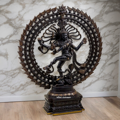 Large Nataraja meditation Shiva Dance Brass idol - 28 inch Nikuressence