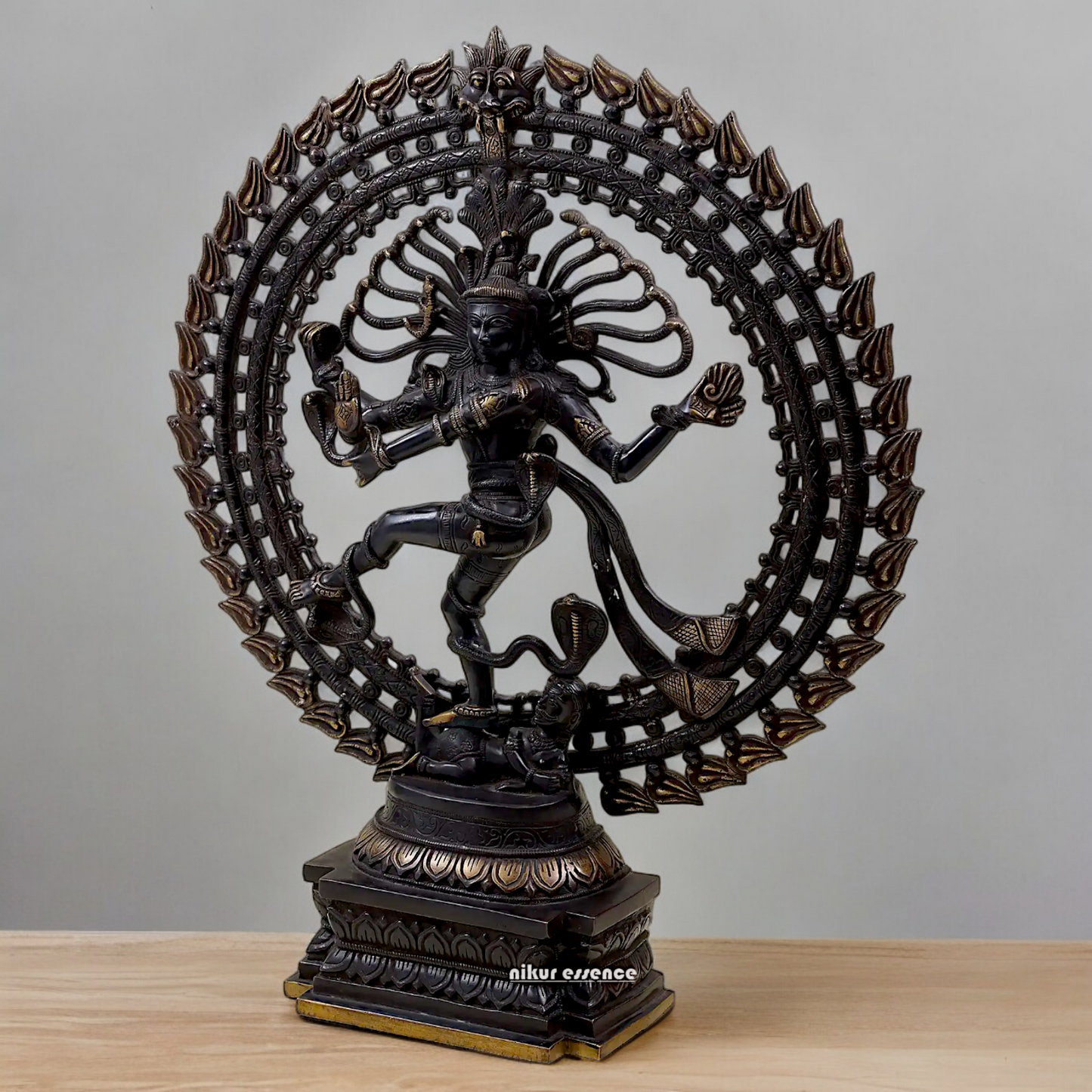 Large Nataraja meditation Shiva Dance Brass idol - 28 inch Nikuressence