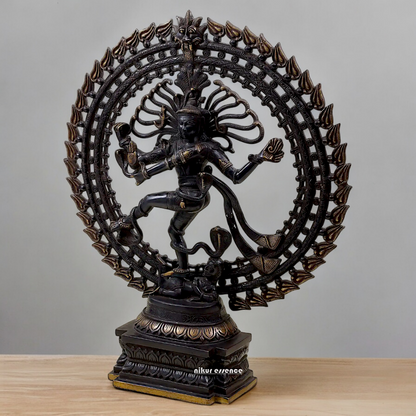 Large Nataraja meditation Shiva Dance Brass idol - 28 inch Nikuressence