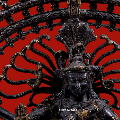 Large Nataraja meditation Shiva Dance Brass idol - 28 inch Nikuressence