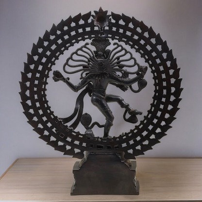 Large Nataraja meditation Shiva Dance Brass idol - 28 inch Nikuressence