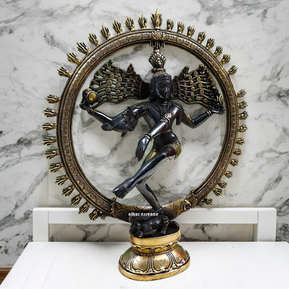 Lord Nataraja Shiva Dance Brass statue - 20 inch Nikuressence