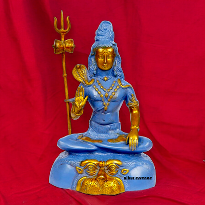 Shop Shiva with Blessing Brass blue idol - 13 inches Nikuressence