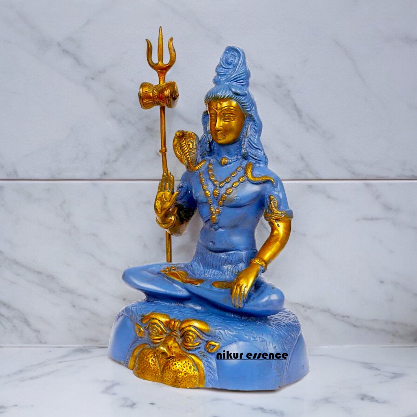 Shop Shiva with Blessing Brass blue idol - 13 inches Nikuressence
