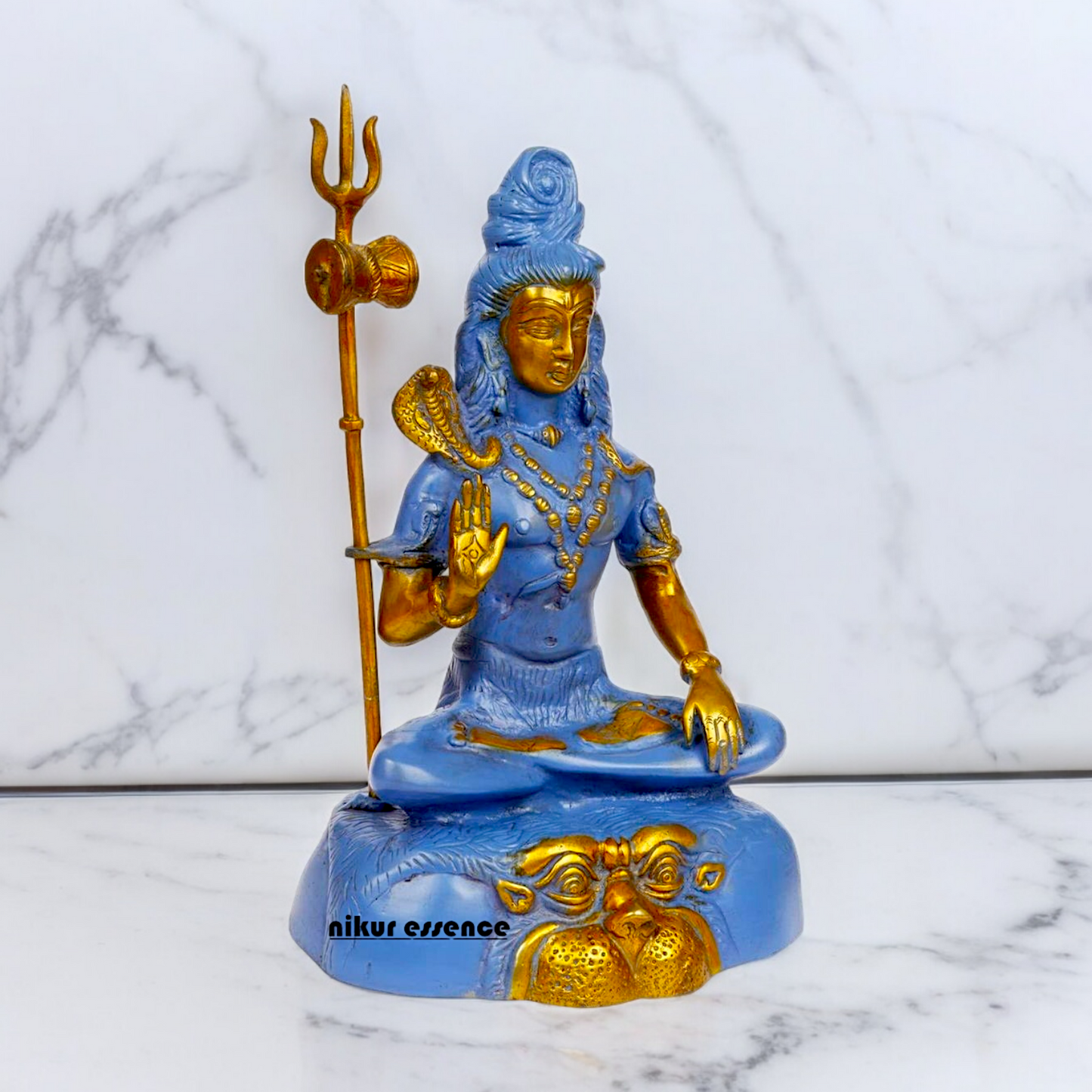 Shop Shiva with Blessing Brass blue idol - 13 inches Nikuressence