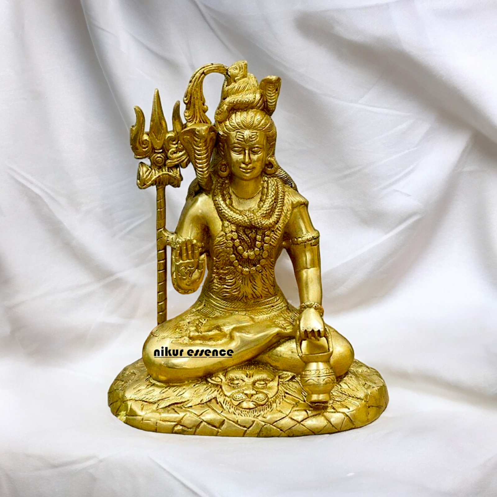 Solid Brass Shiva Blessing statue - 11 inches Nikuressence