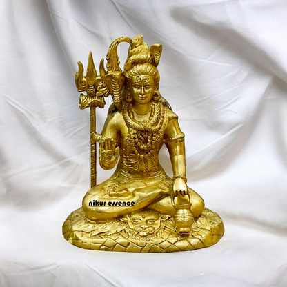Solid Brass Shiva Blessing statue - 11 inches Nikuressence
