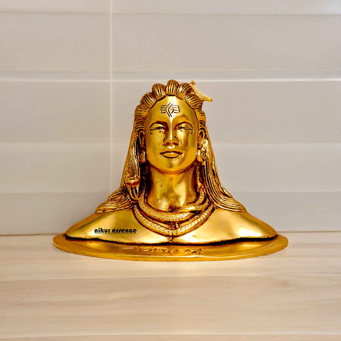 Lord Shiva face head Solid Brass Idol - 6.102 inches Nikuressence