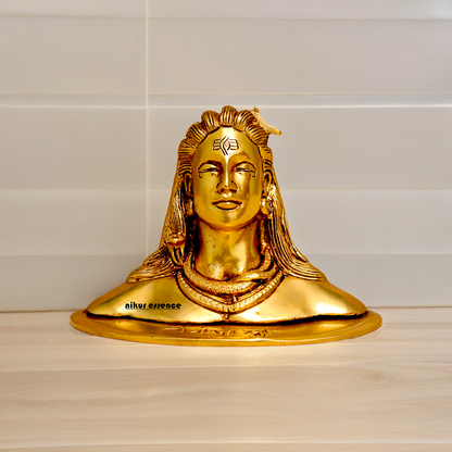 Lord Shiva face head Solid Brass Idol - 6.102 inches Nikuressence
