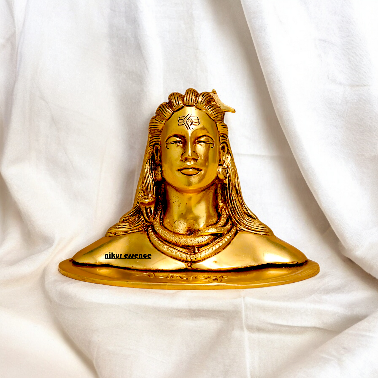 Lord Shiva face head Solid Brass Idol - 6.102 inches Nikuressence
