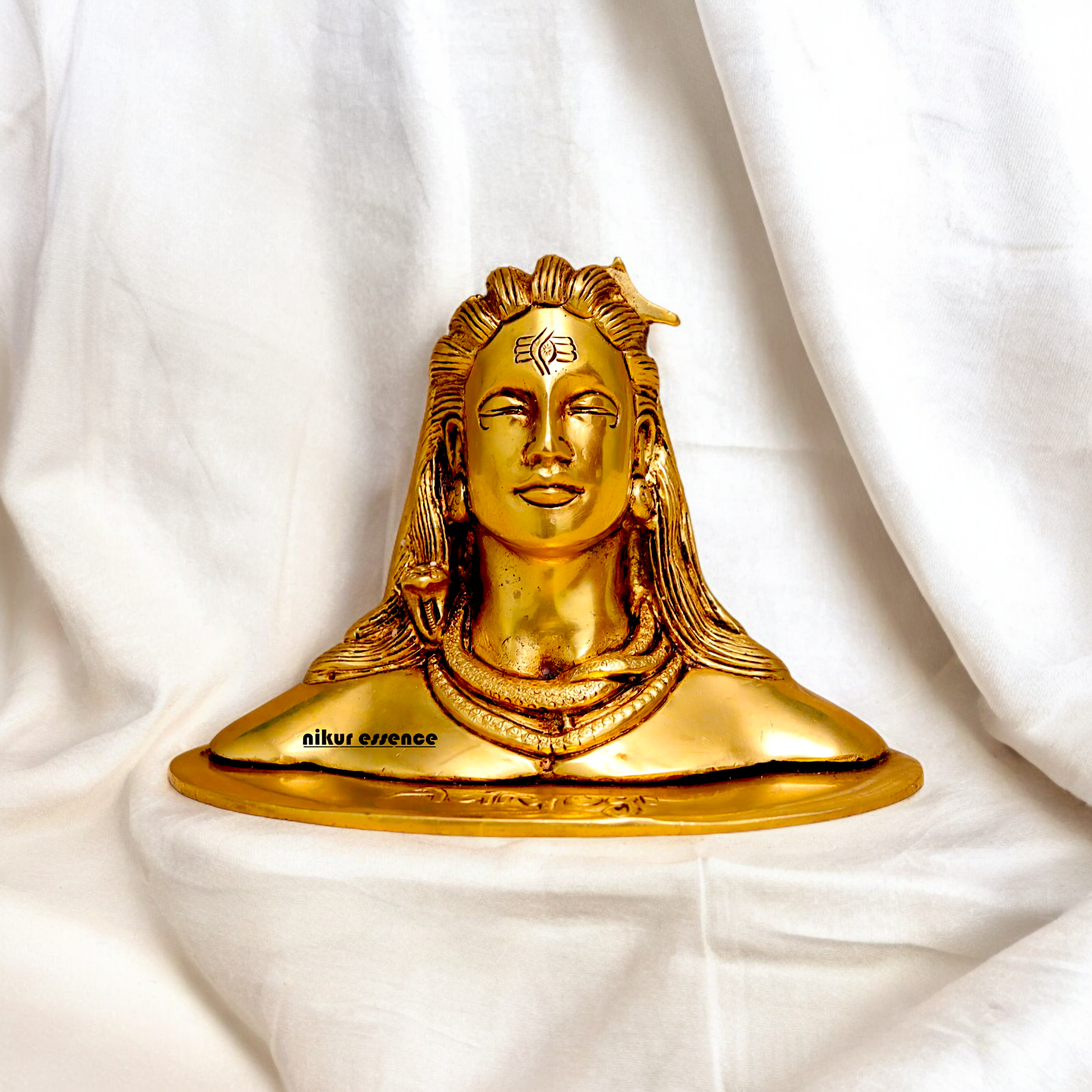 Lord Shiva face head Solid Brass Idol - 6.102 inches Nikuressence
