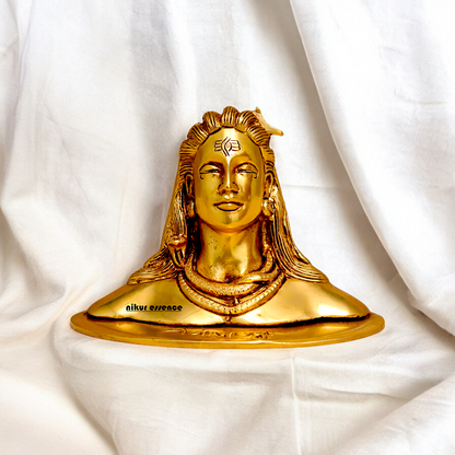 Lord Shiva face head Solid Brass Idol - 6.102 inches Nikuressence