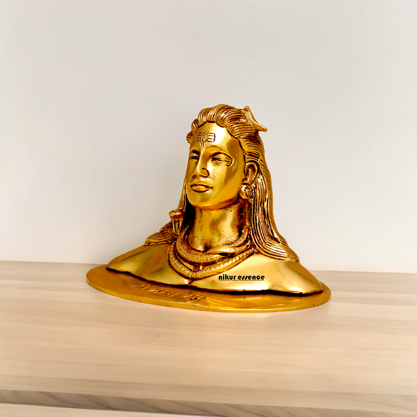 Lord Shiva face head Solid Brass Idol - 6.102 inches Nikuressence