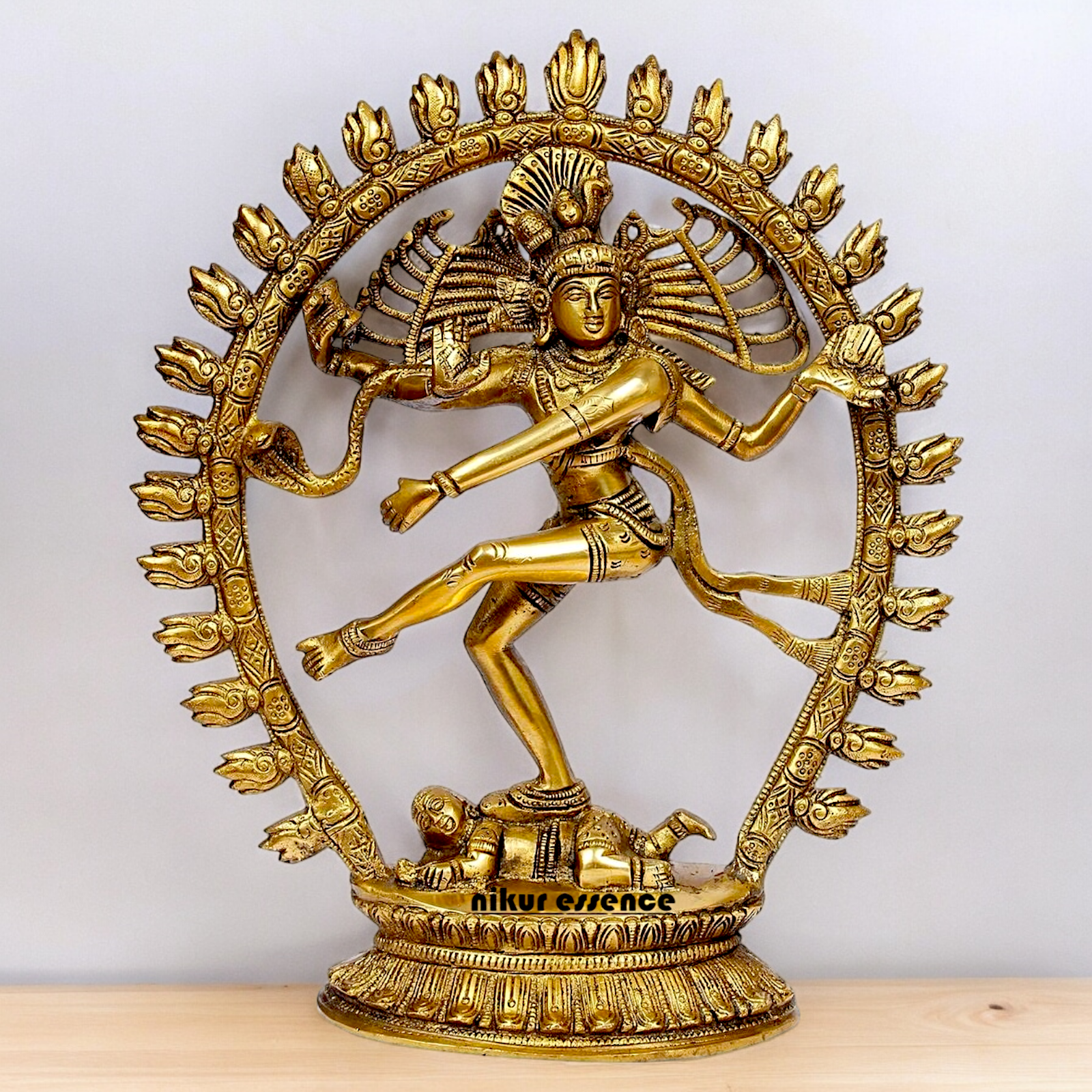 Solid Brass Nataraja Shiva idol - 12 inch Nikuressence