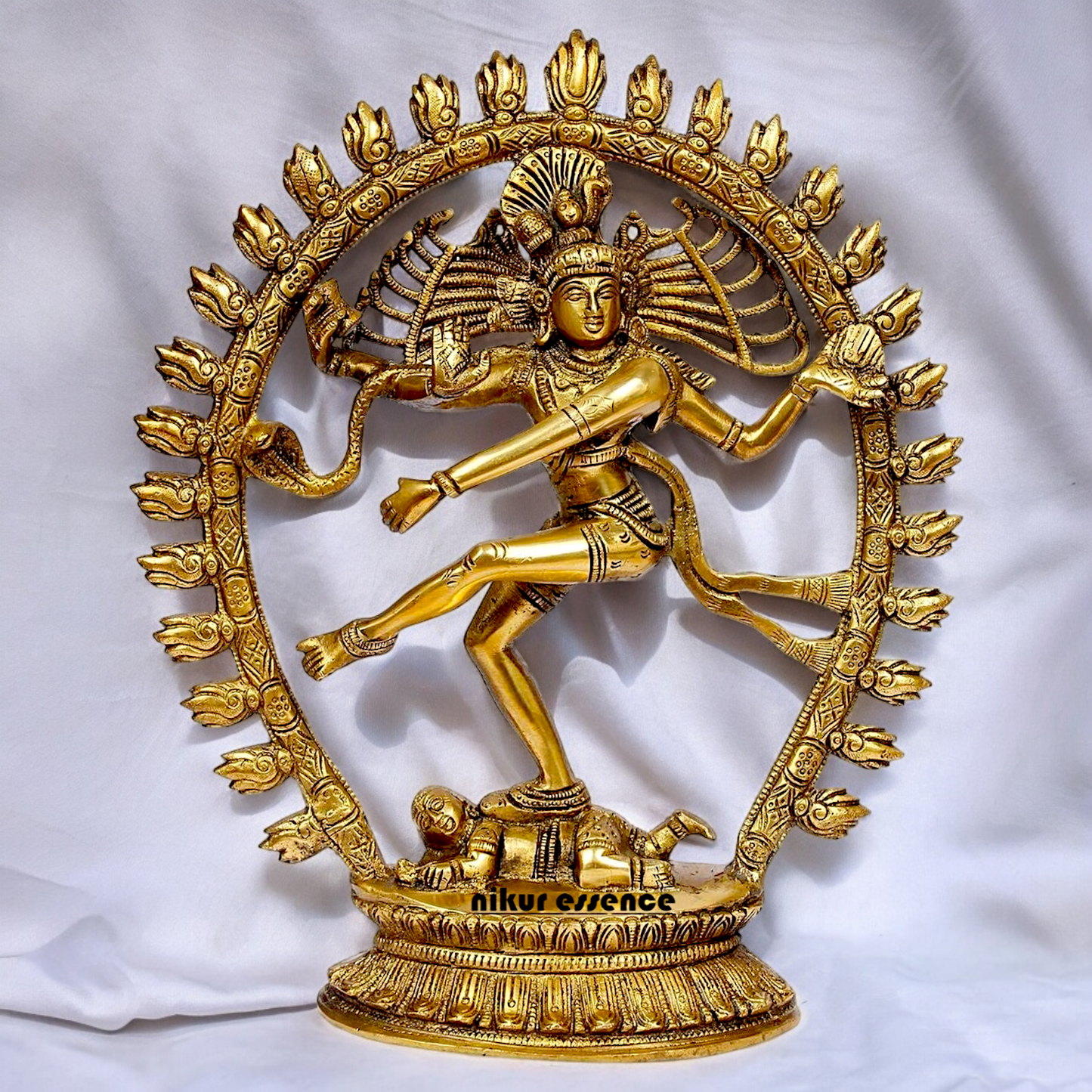 Solid Brass Nataraja Shiva idol - 12 inch Nikuressence
