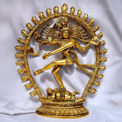 Solid Brass Nataraja Shiva idol - 12 inch Nikuressence