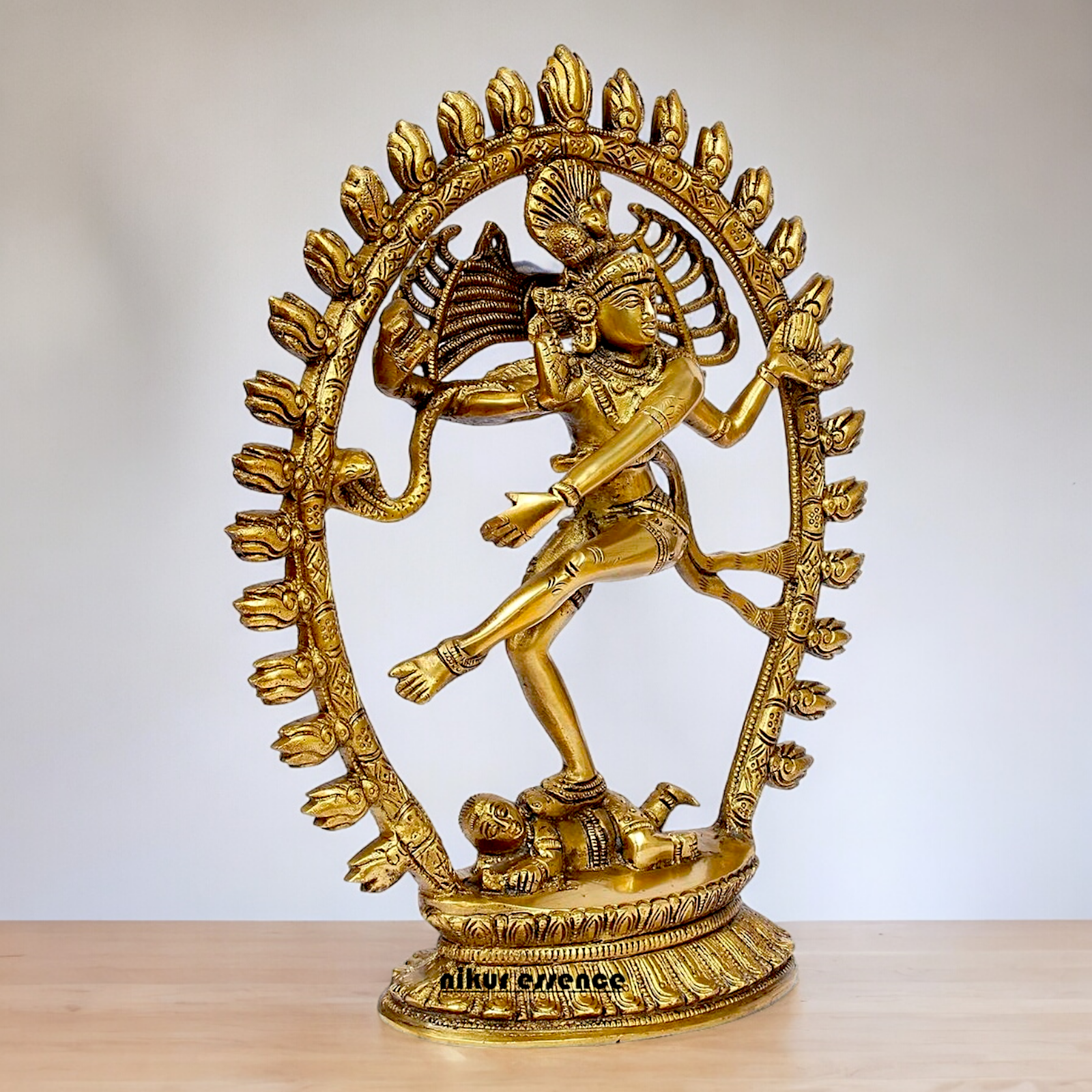 Solid Brass Nataraja Shiva idol - 12 inch Nikuressence