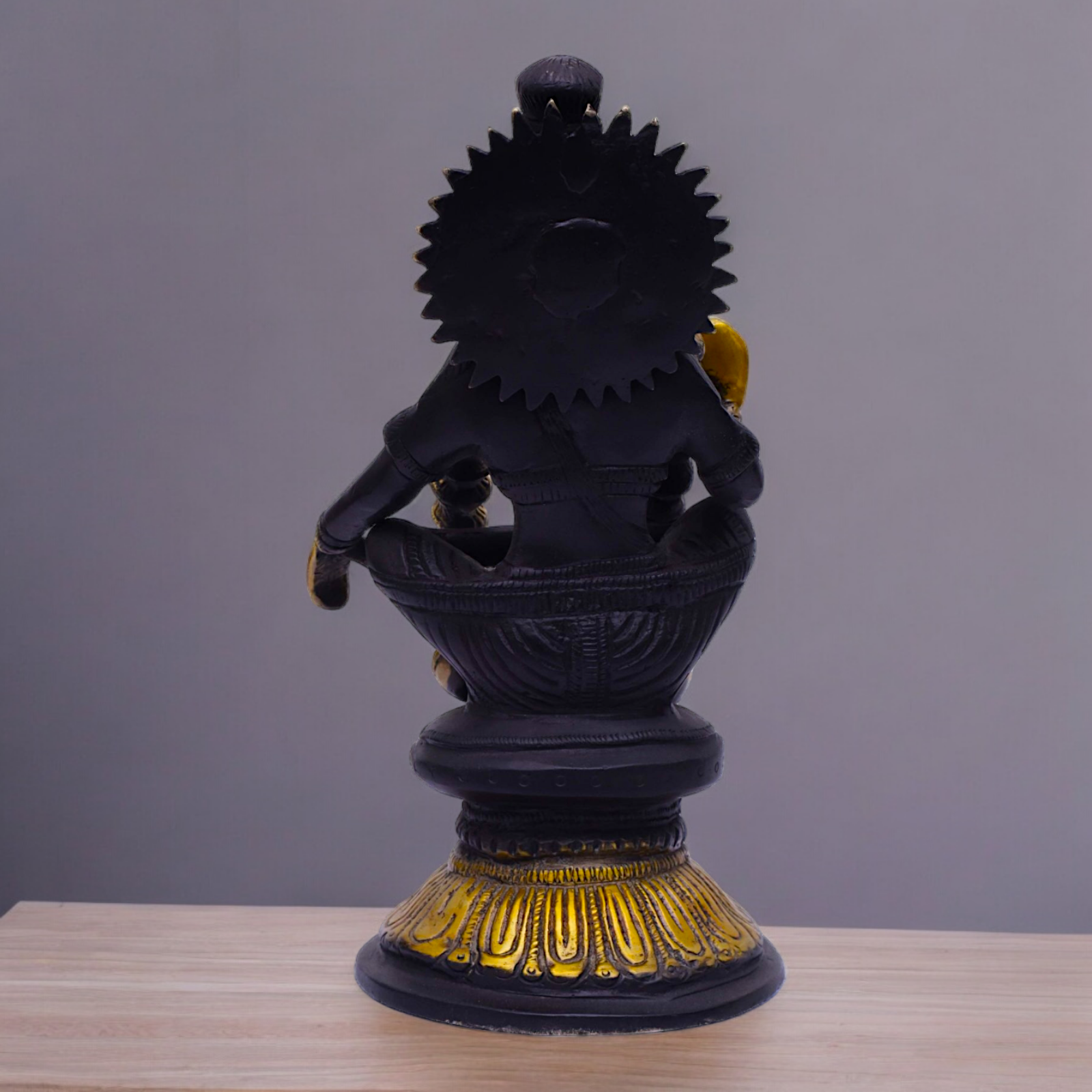 Brass Ayyappa Sitting statue - 9 inch Nikuressence