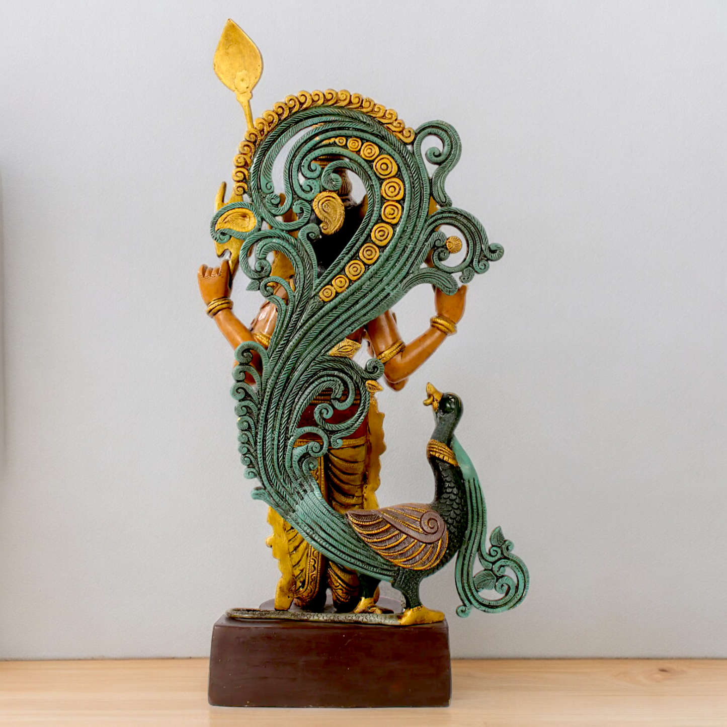 Lord Murugan Kartikeya Brass idol - 23 inch Nikuressence