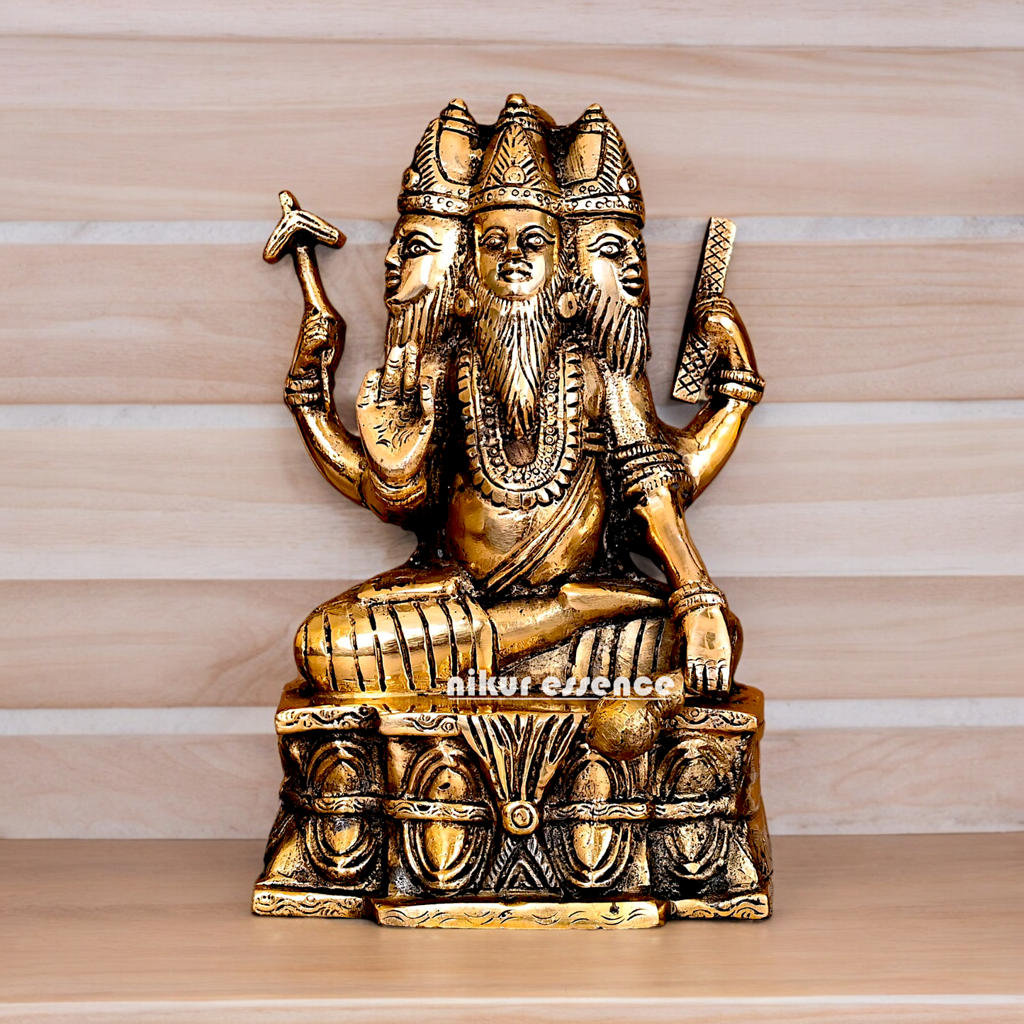 Buy Brahma Sitting Solid Brass statue - 8.2 inch Nikuressence