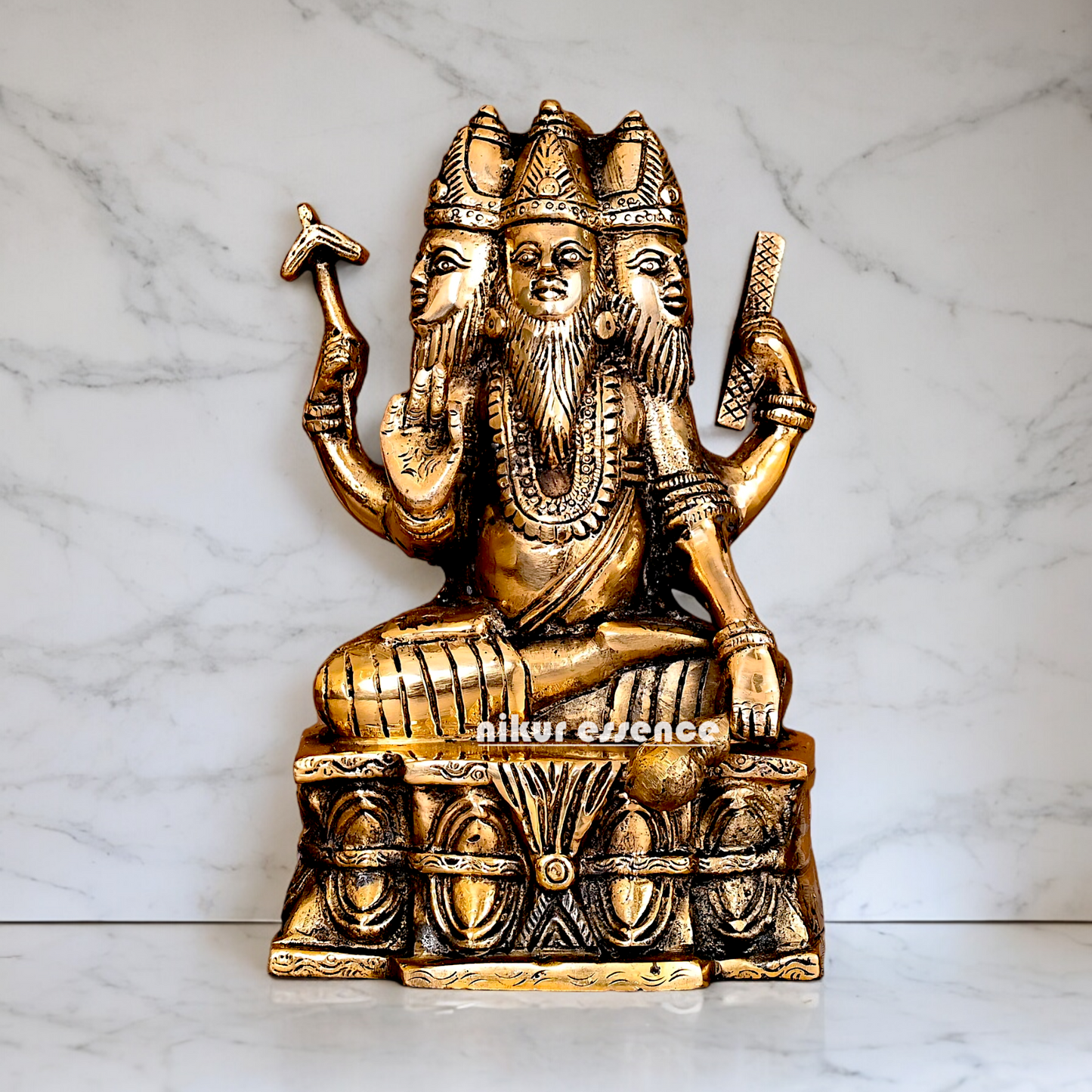 Buy Brahma Sitting Solid Brass statue - 8.2 inch Nikuressence