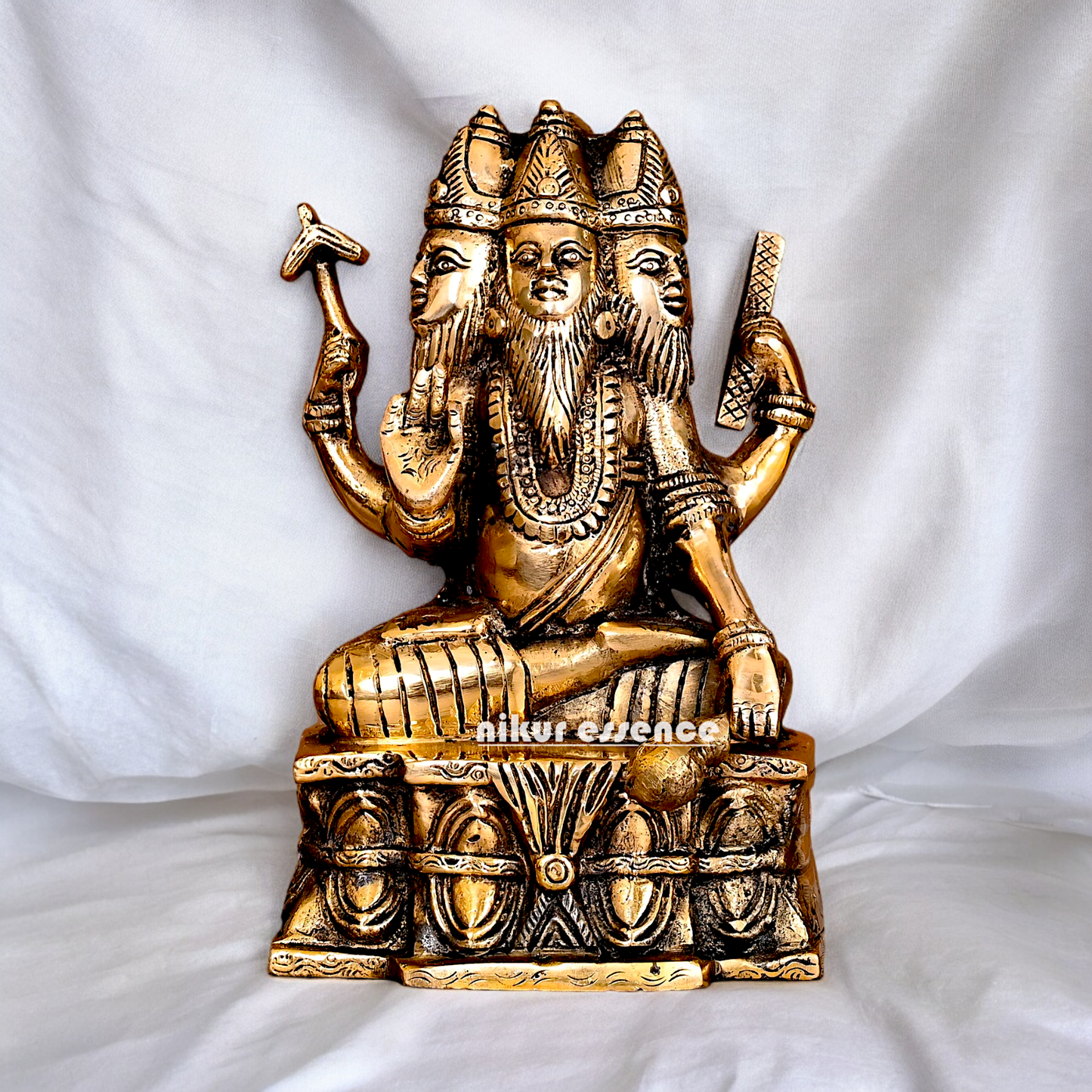 Buy Brahma Sitting Solid Brass statue - 8.2 inch Nikuressence
