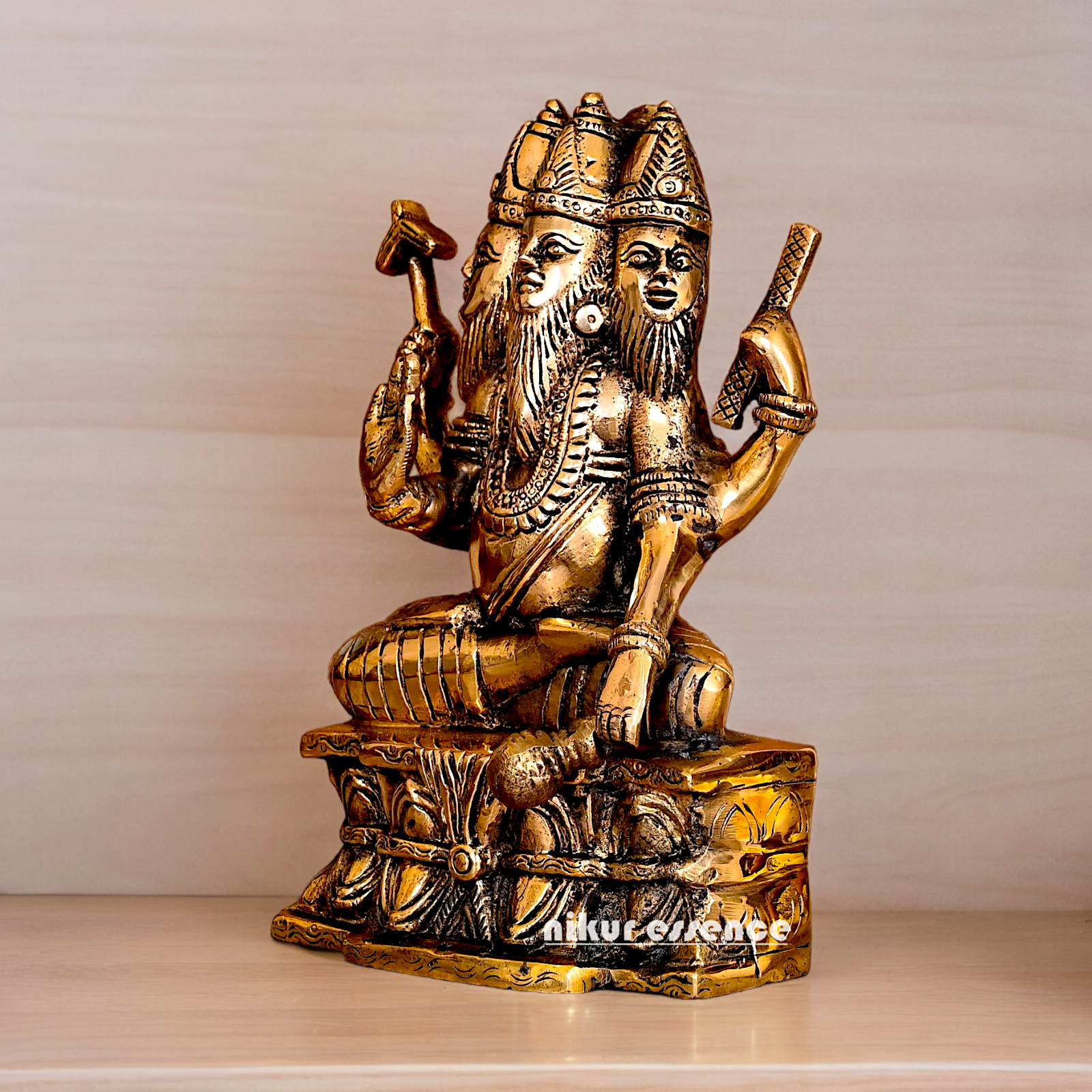 Buy Brahma Sitting Solid Brass statue - 8.2 inch Nikuressence