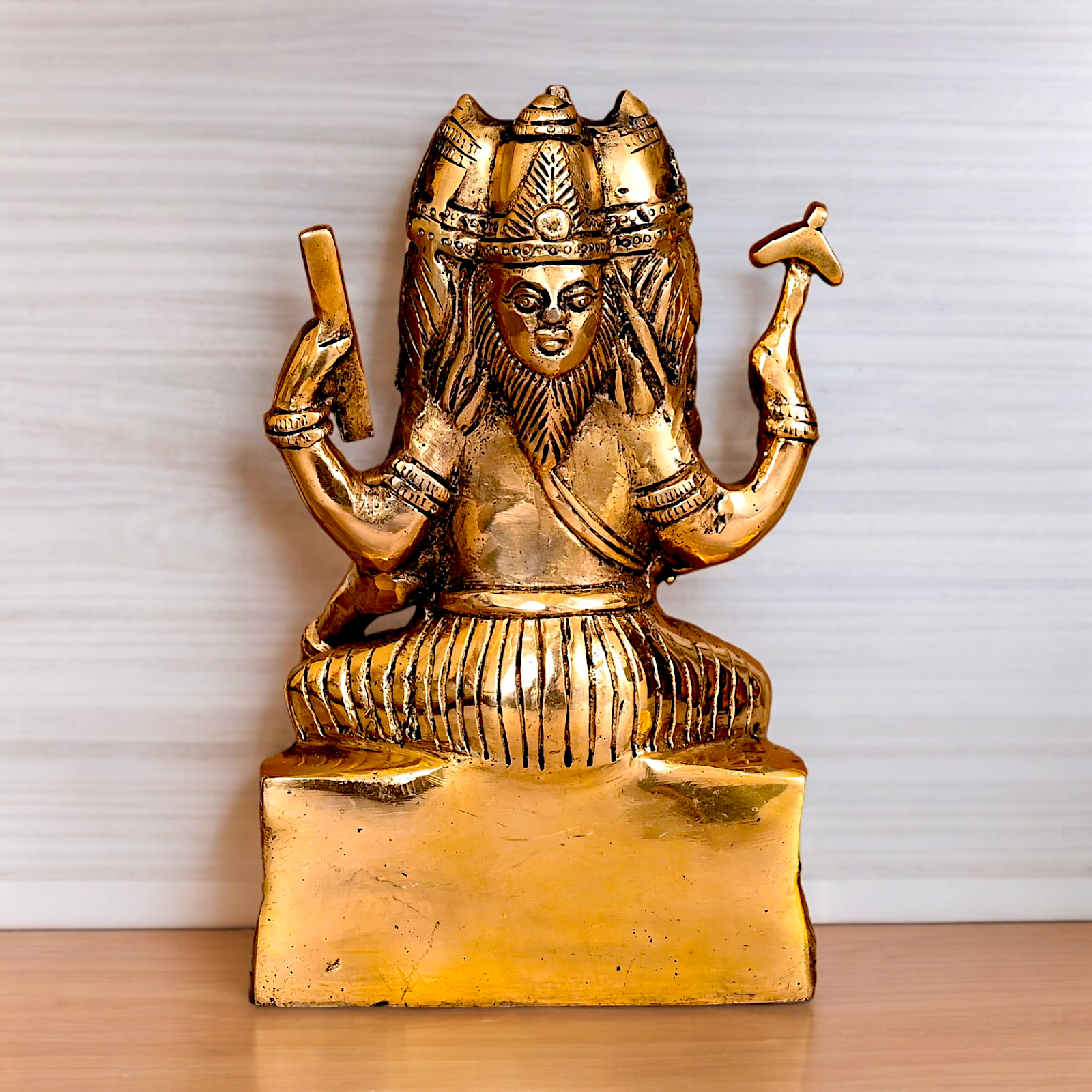 Buy Brahma Sitting Solid Brass statue - 8.2 inch Nikuressence