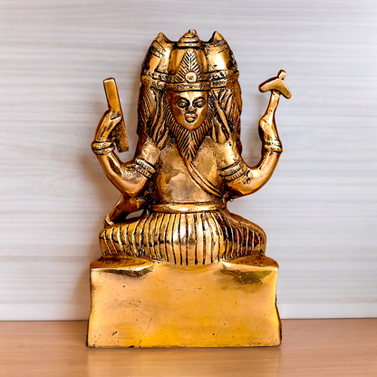 Buy Brahma Sitting Solid Brass statue - 8.2 inch Nikuressence