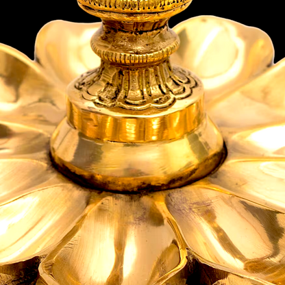 Big Peacock Diya Oil Lamp solid brass - 12 inches Nikuressence