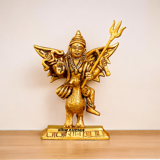 Lord Shanidev Solid Brass idol - 4.5 inches Nikuressence