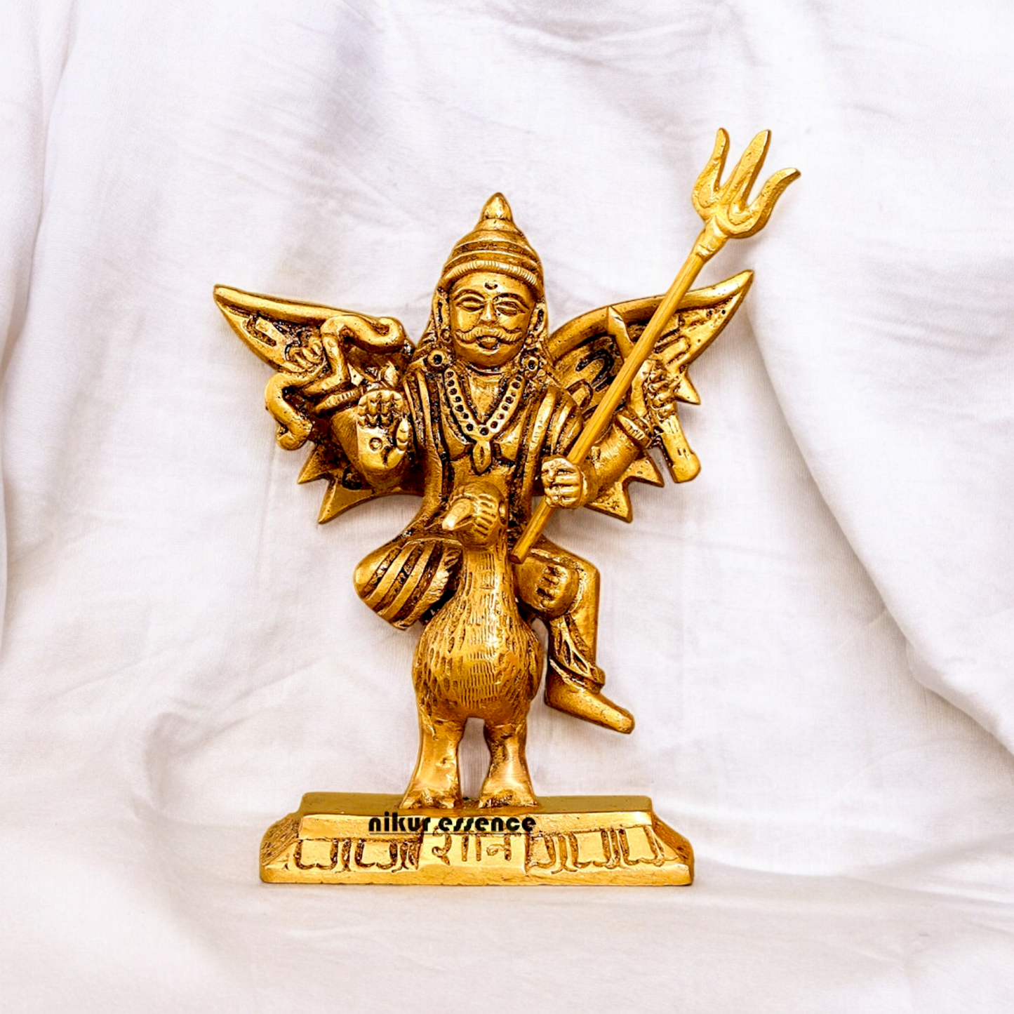 Lord Shanidev Solid Brass idol - 4.5 inches Nikuressence