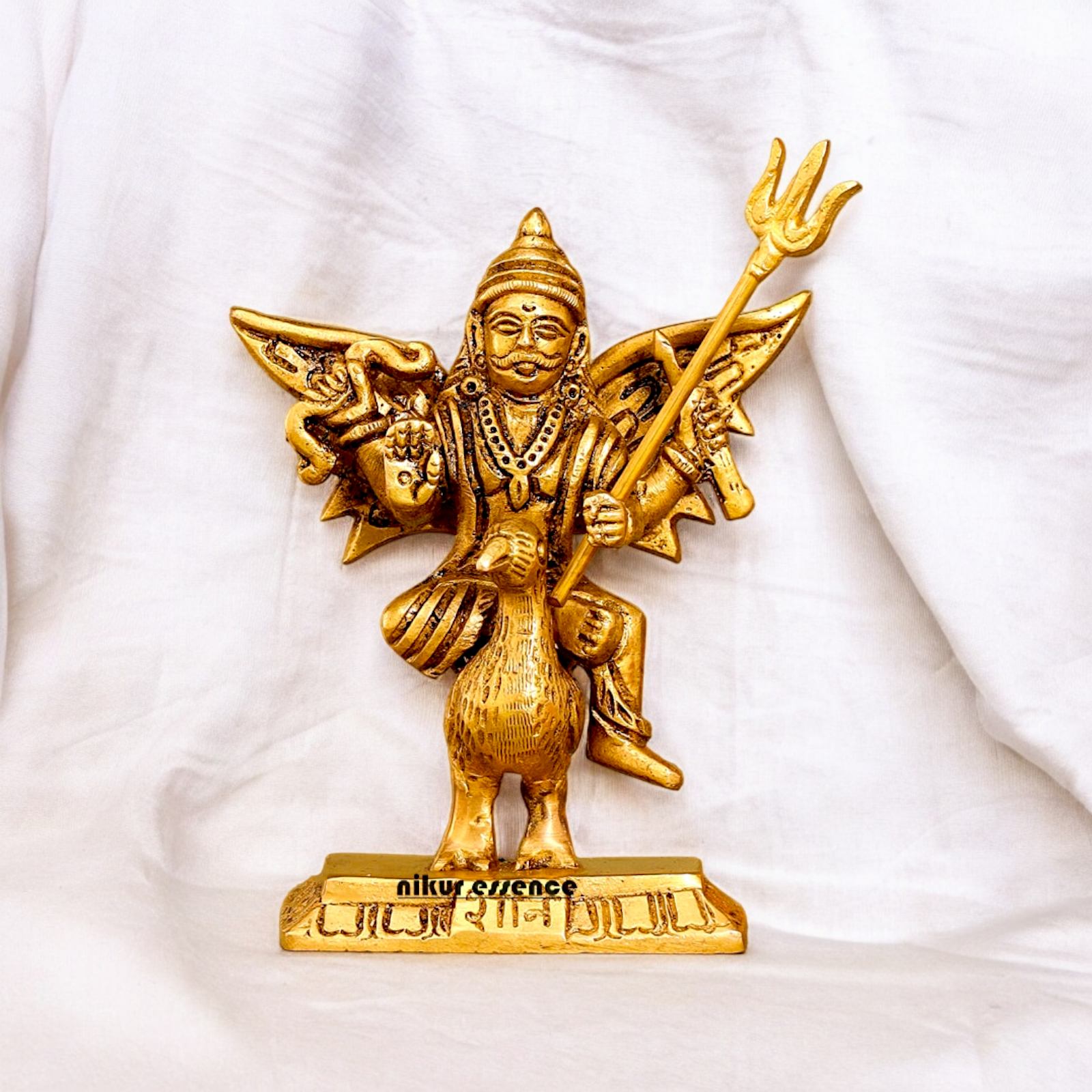 Lord Shanidev Solid Brass idol - 4.5 inches Nikuressence