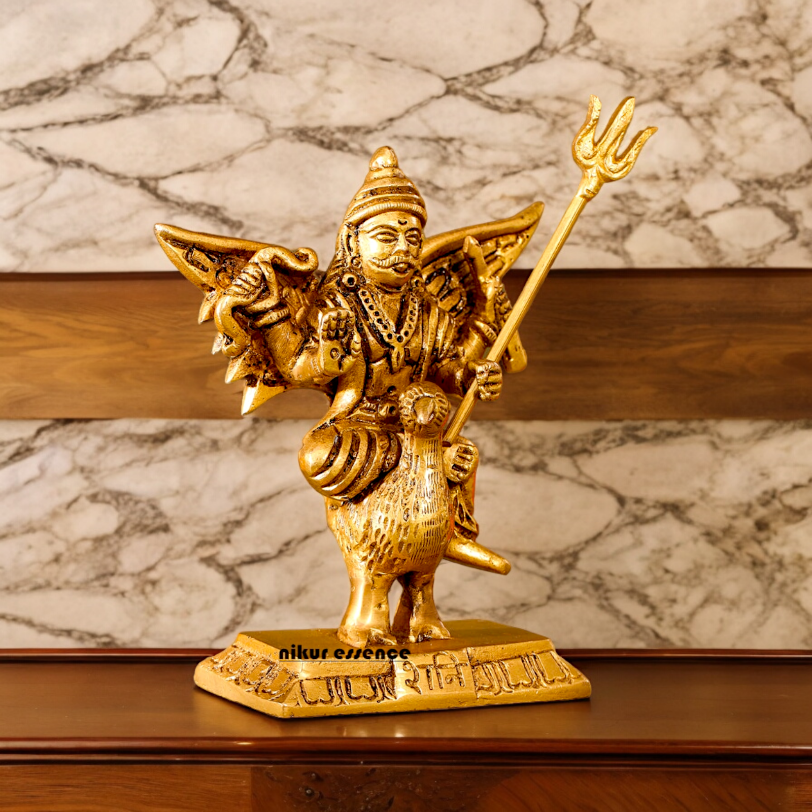 Lord Shanidev Solid Brass idol - 4.5 inches Nikuressence