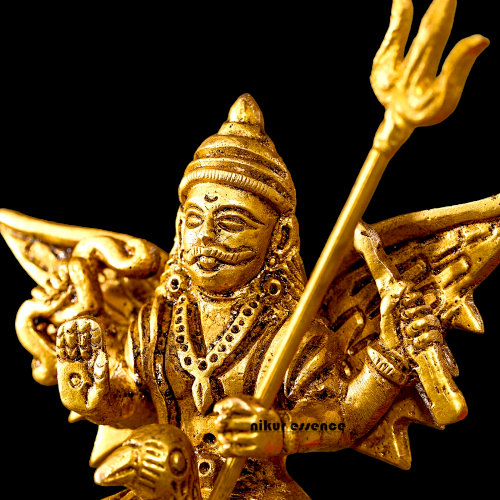 Lord Shanidev Solid Brass idol - 4.5 inches Nikuressence