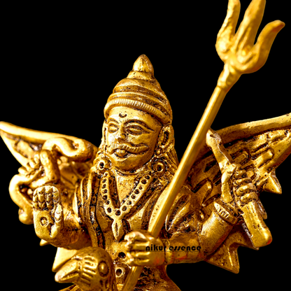 Lord Shanidev Solid Brass idol - 4.5 inches Nikuressence