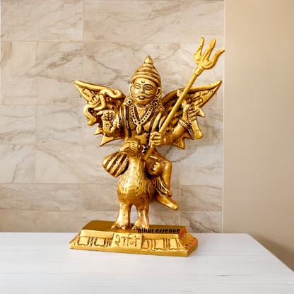 Lord Shanidev Solid Brass idol - 4.5 inches Nikuressence