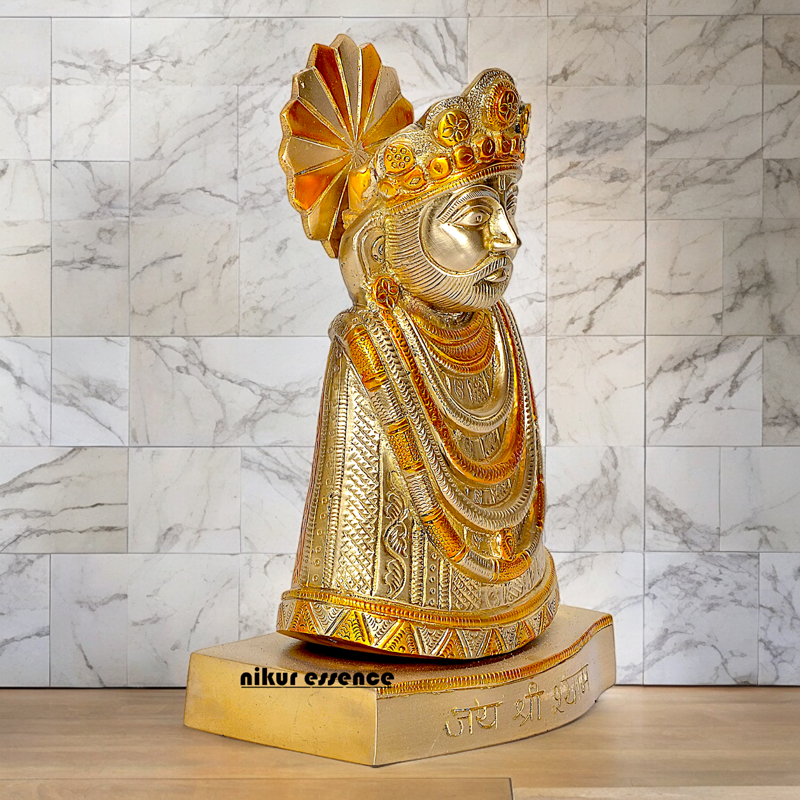 Shop khatu Shyam Baba brass idol - 11 inches Nikuressence