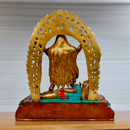 Goddess Maha Kali brtass Idol with Stone Work - 12 inches Nikuressence