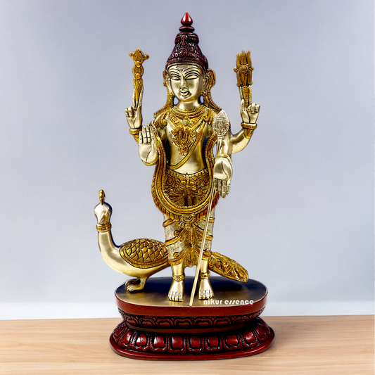 Buy Murugan Kartikeya Brass idol - 16.299 inches Nikuressence