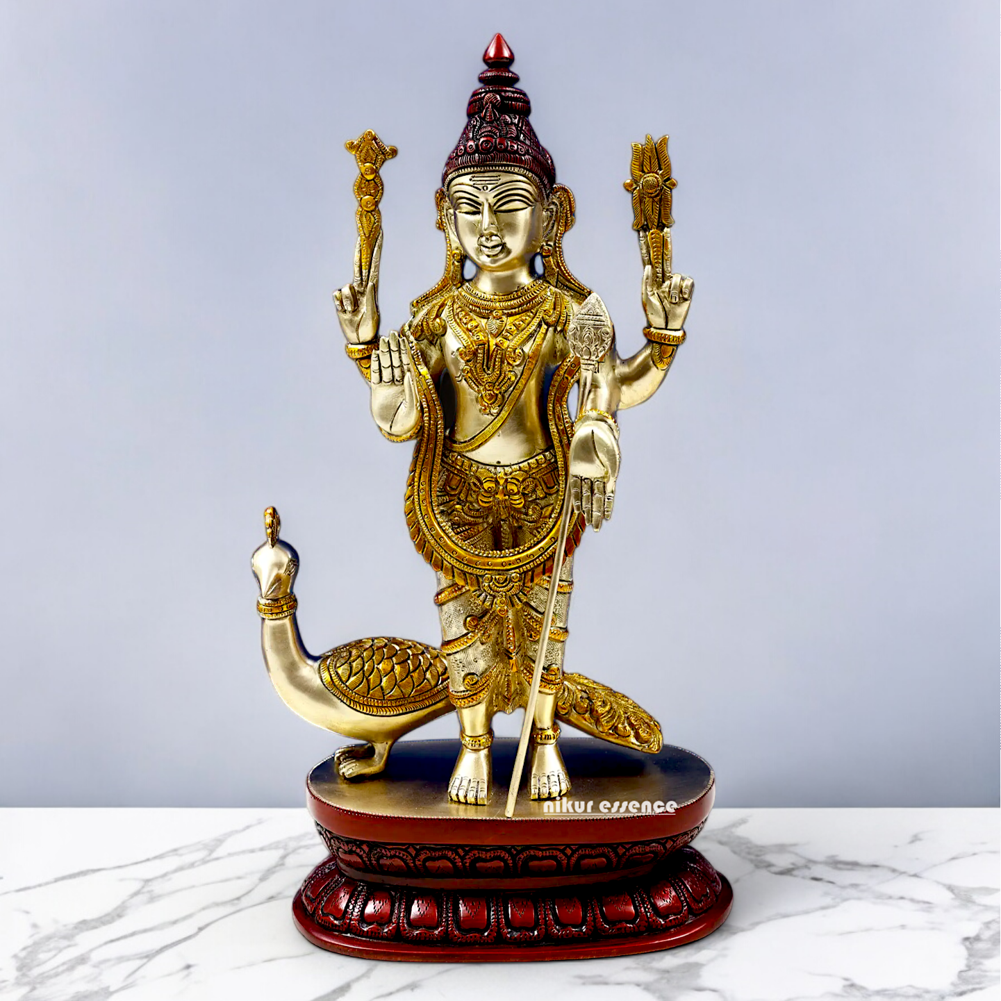 Buy Murugan Kartikeya Brass idol - 16.299 inches Nikuressence