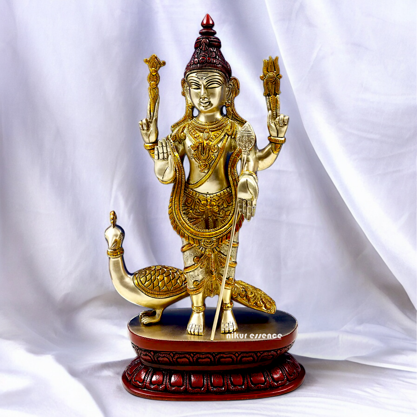 Buy Murugan Kartikeya Brass idol - 16.299 inches Nikuressence