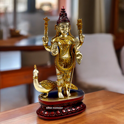 Buy Murugan Kartikeya Brass idol - 16.299 inches Nikuressence